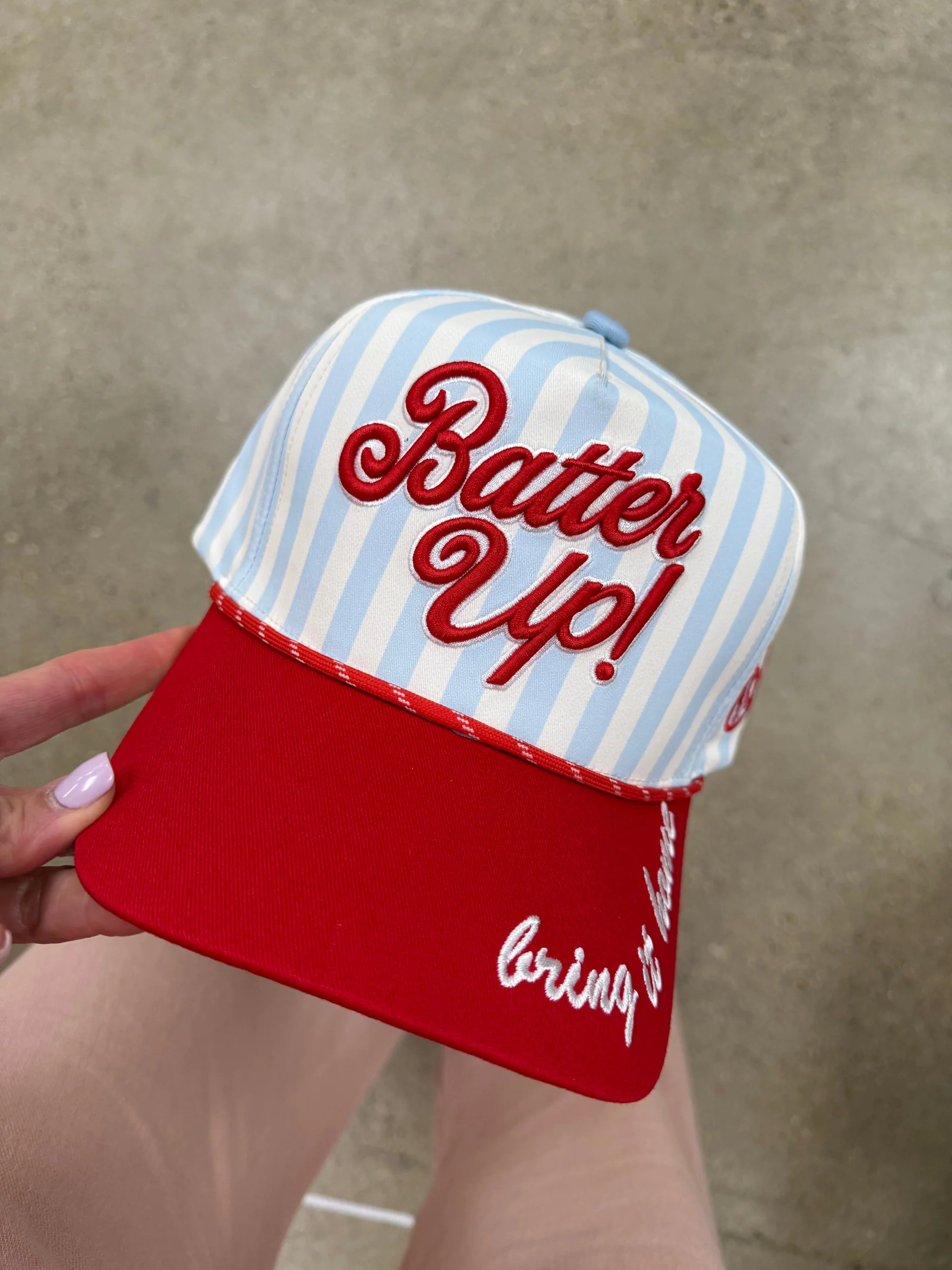 Batter Up Stripes Hat- Pre Order | Poppy & Pine