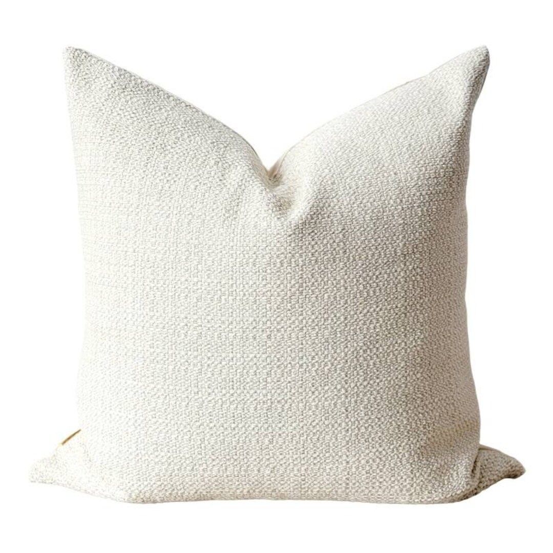 Designer textured beige pillow cover, Modern neutral pillow, woven pillow case, mix match pillow | Etsy (US)