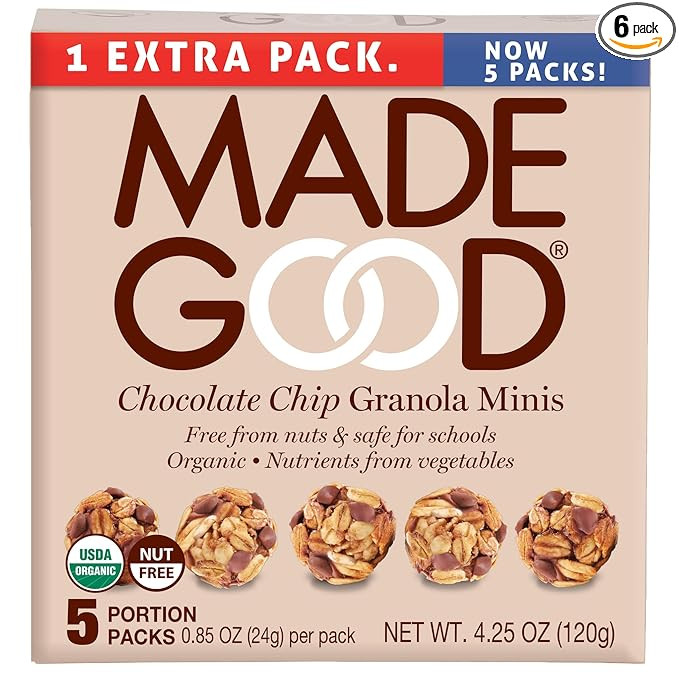 Made Good Granola Minis Chocolate Chip, 24 gram, (Pack of 6) | Amazon (US)