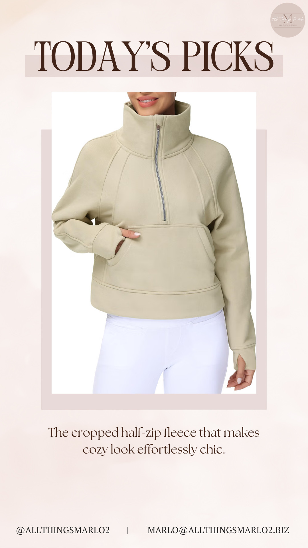 The cropped half-zip fleece that makes cozy look effortlessly chic. 

 #LTKSeasonal #LTKWorkwear #LTKTravel