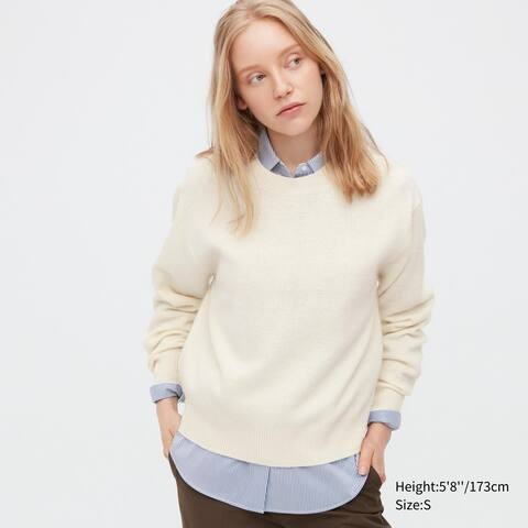 Premium Lambswool Crew Neck Jumper | UNIQLO (UK)