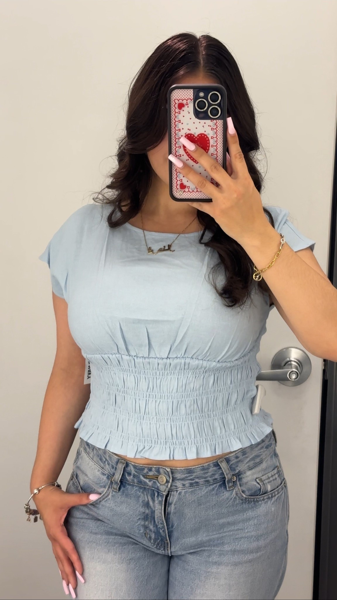 blue linen blouse 🩵