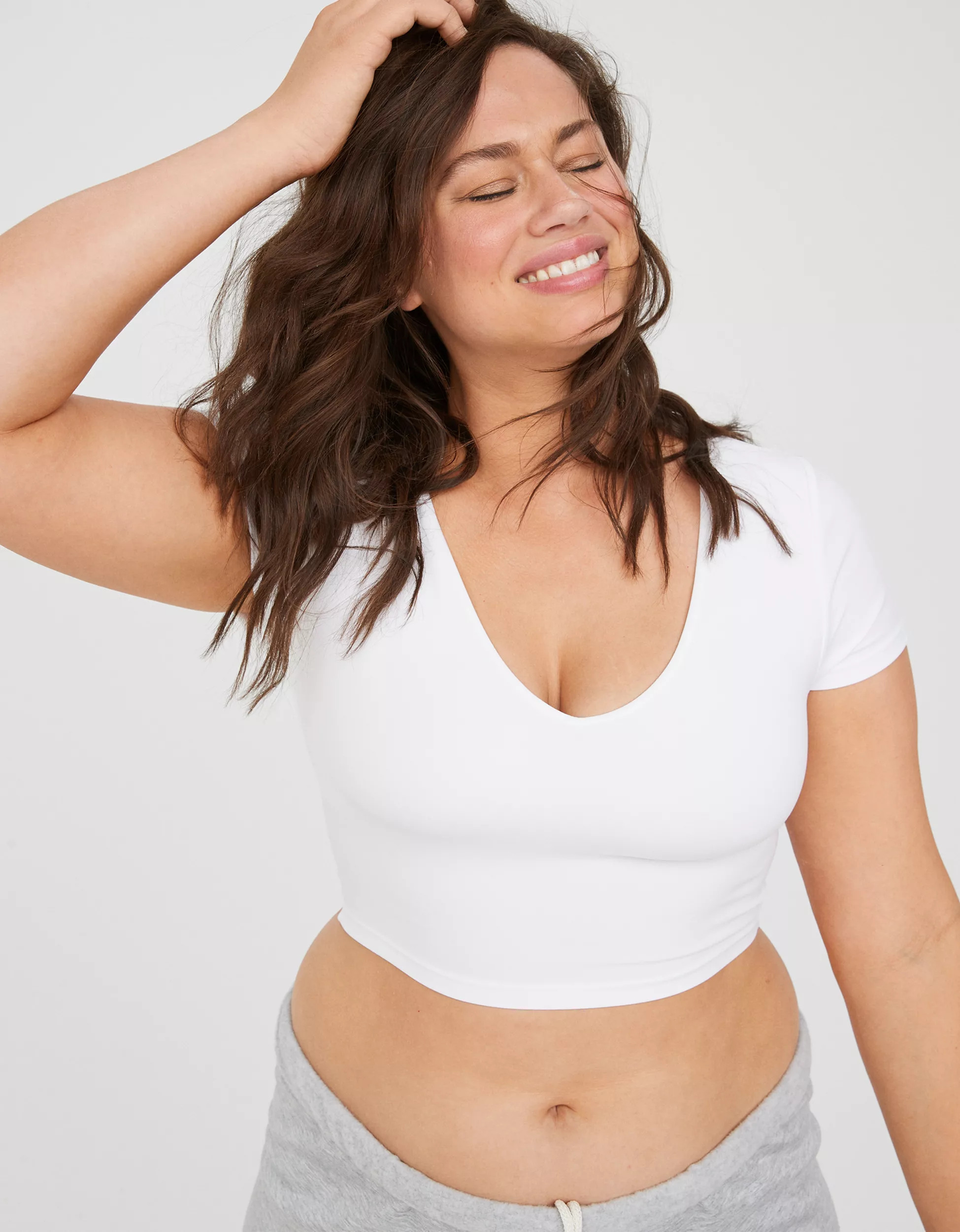 OFFLINE By Aerie Real Me V-Neck T-Shirt | Aerie