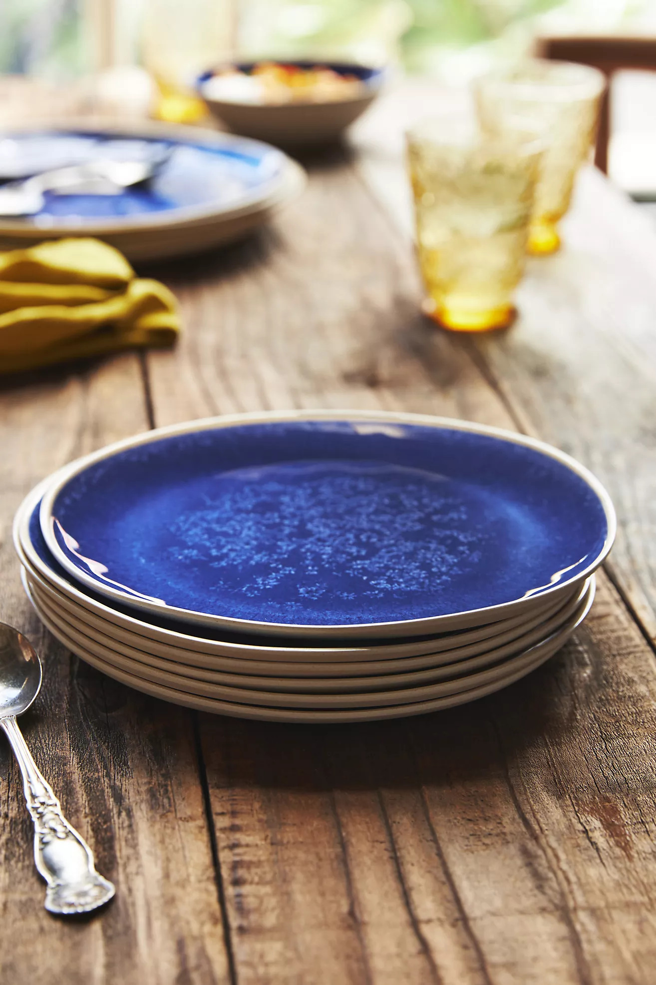 Dakota Bamboo Melamine Dinner Plates, Set of 4 | Anthropologie (US)