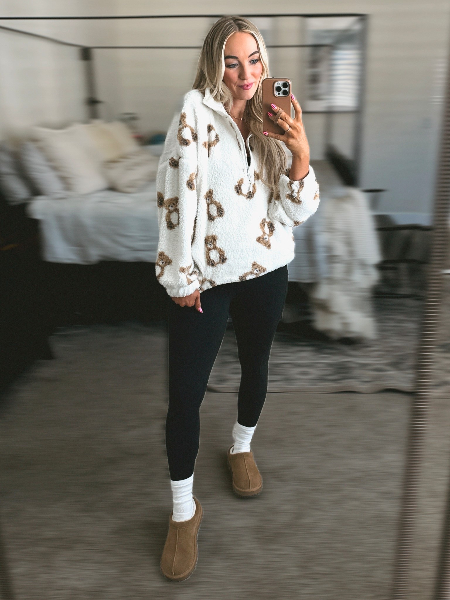 this teddy bear print 🥹🧸 $10 sherpas in a million colors + patterns. 🤌🏼 they’re the perfect weight so they’re warm & cozy, but not too hot for all the day-to-day activities. just 12/10! trust me on this! 🤍 i’m wearing an XL for an oversized fit! + my fave suede slippers are still on sale for cyber wknd and these leggings feel like the $$$ lulu🍋 ones but are only $19. 🙌🏼

#walmartfinds #holidaygiftsforher #sherpapullover #teddybeartrend 


#LTKGiftGuide #LTKHoliday #LTKCyberWeek