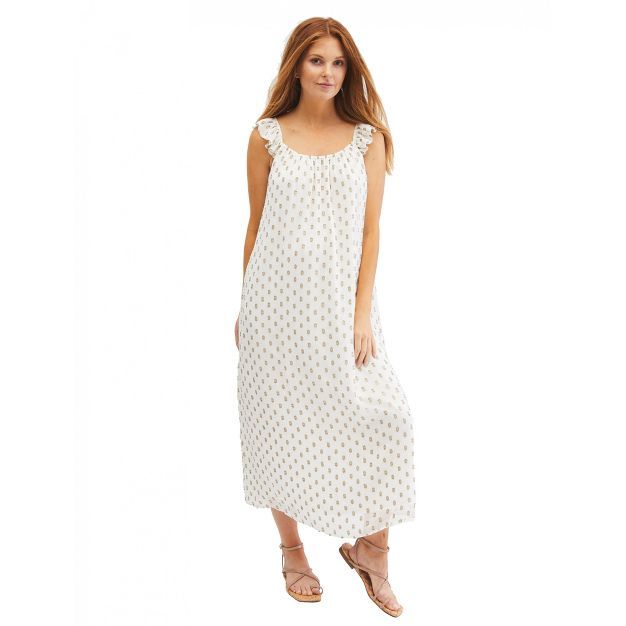 Jessica Simpson Ruffle Strap Midi Maternity Dress | Target