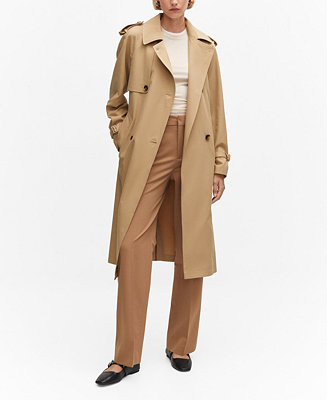 Women's Belt Flowy Trench Coat | Macy's