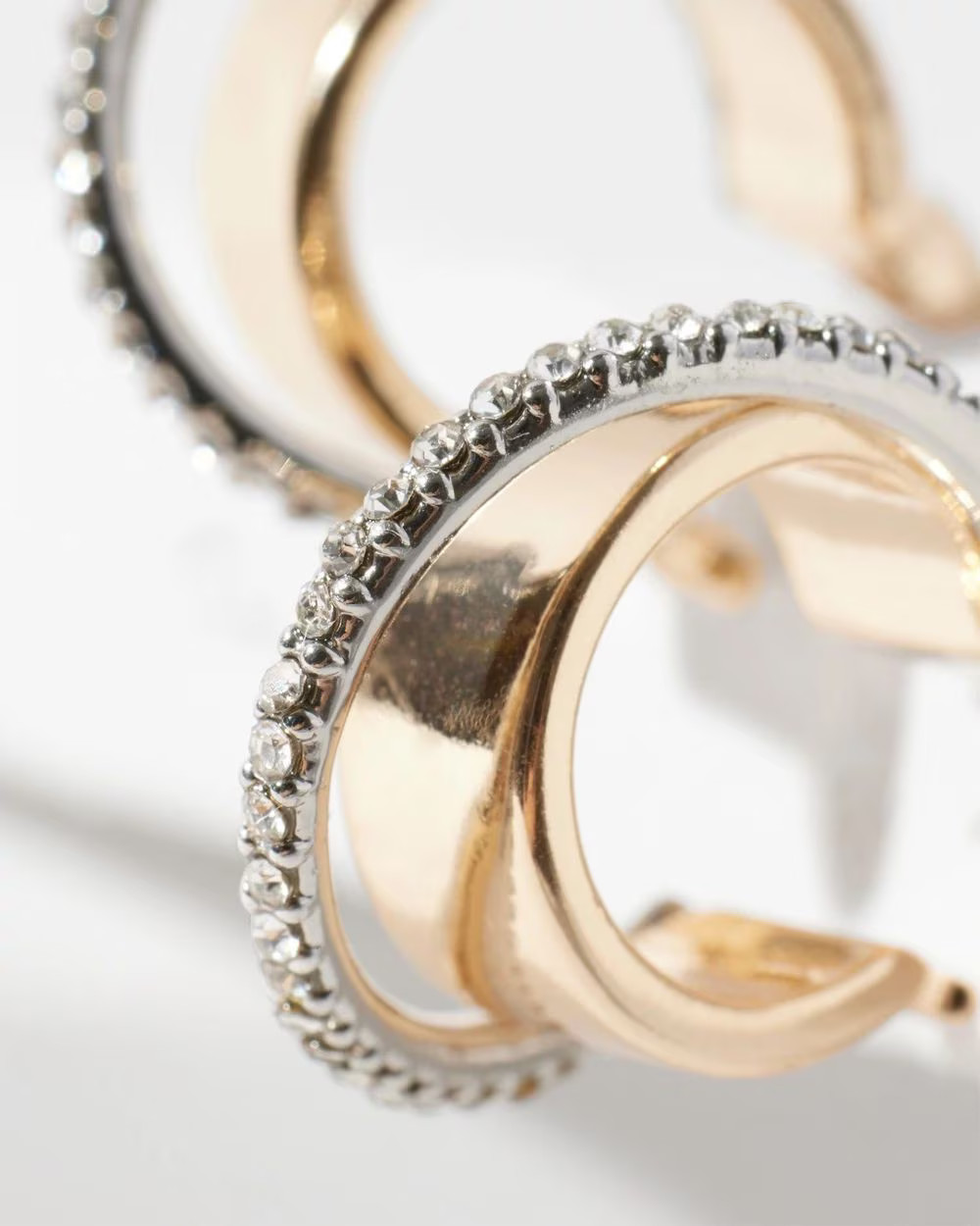 Crystal Pave Huggie Earrings | White House Black Market