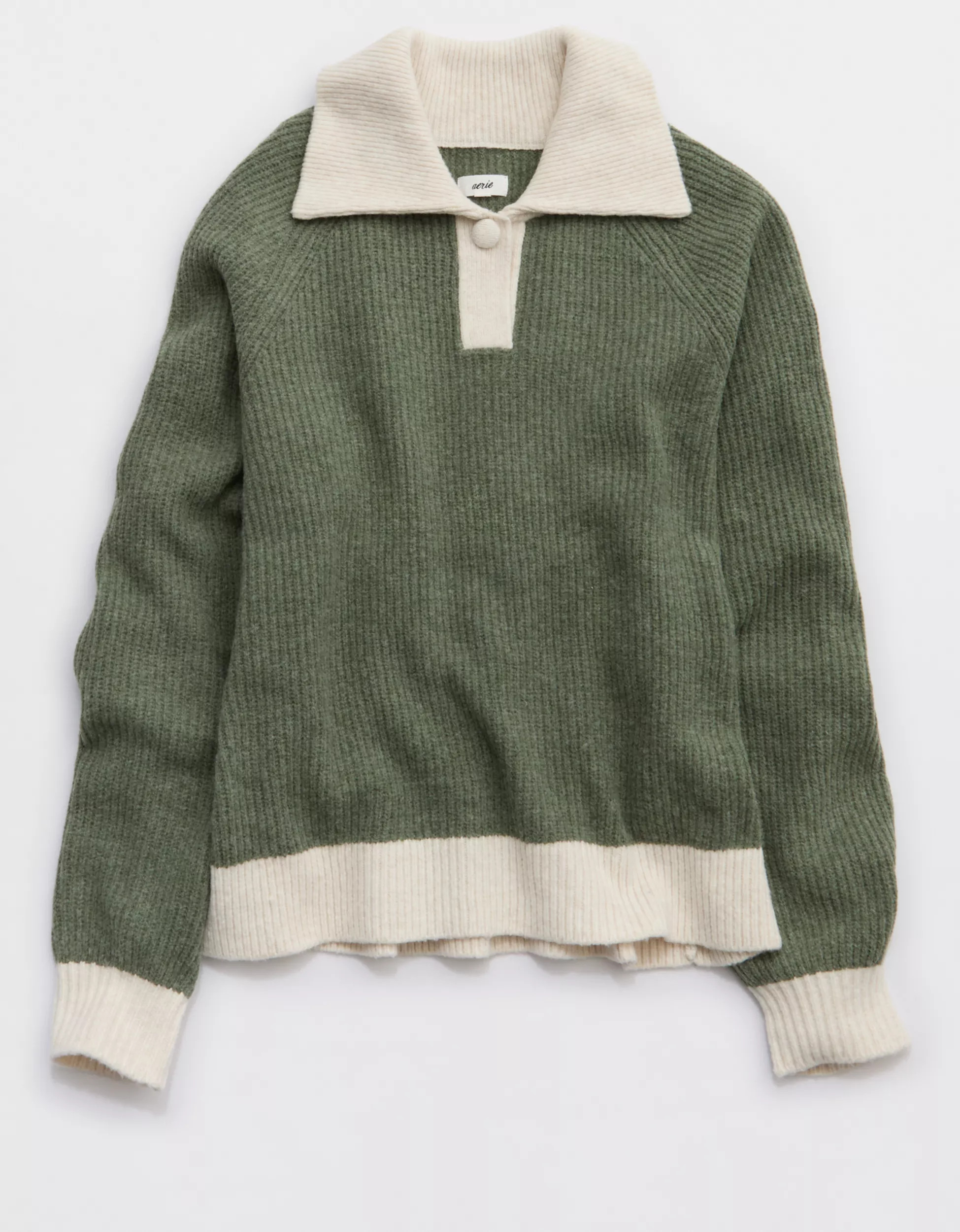 Aerie Classic Quarter Button Sweater | Aerie