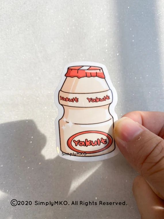 Yakult Sticker, laptop sticker, asian sticker, drink sticker, yogurt sticker, cute sticker, korea... | Etsy (US)