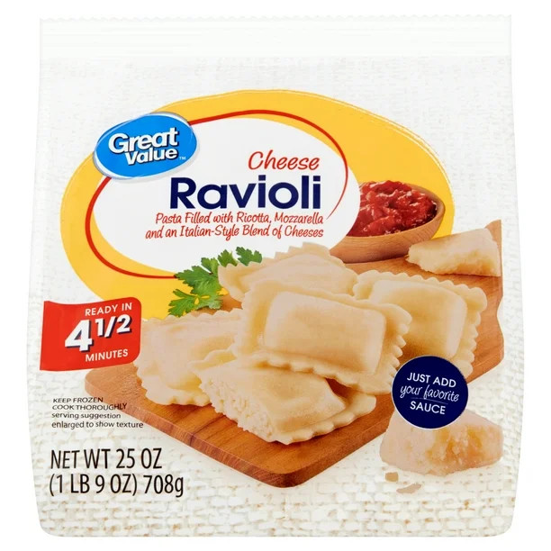 Great Value Cheese Ravioli Pasta, 25 Oz - Walmart.com | Walmart (US)