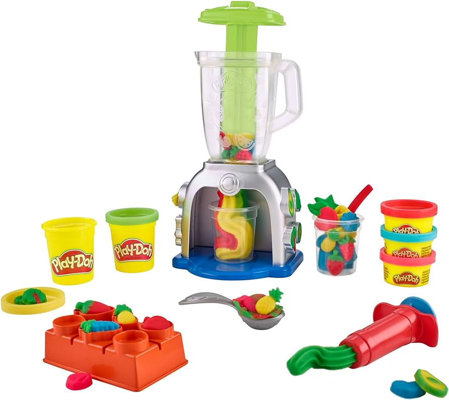Play-Doh Swirlin' Smoothies Toy Blender Playset, Play Kitchen Appliance Set, Kids Arts & Crafts, ... | Amazon (US)