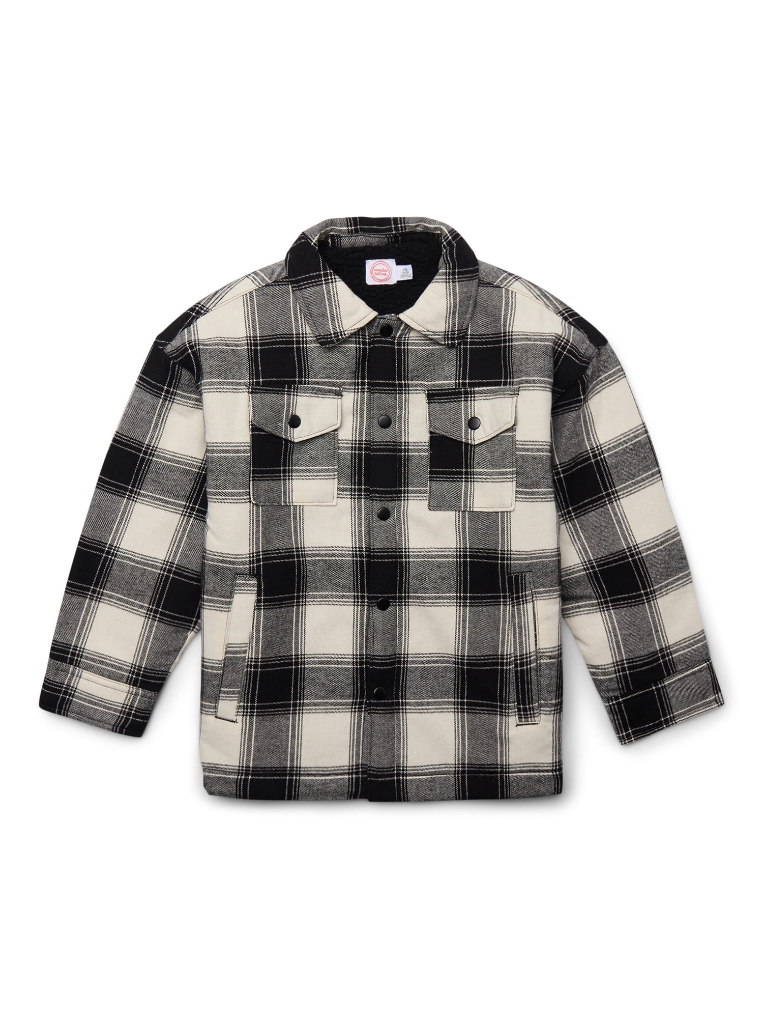 Wonder Nation Boys Shacket with Long Sleeves, Sizes 4-18 & Husky | Walmart (US)