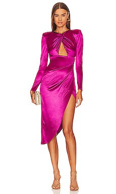 Michael Costello x REVOLVE Mariya Midi Dress in Burgundy from Revolve.com | Revolve Clothing (Global)