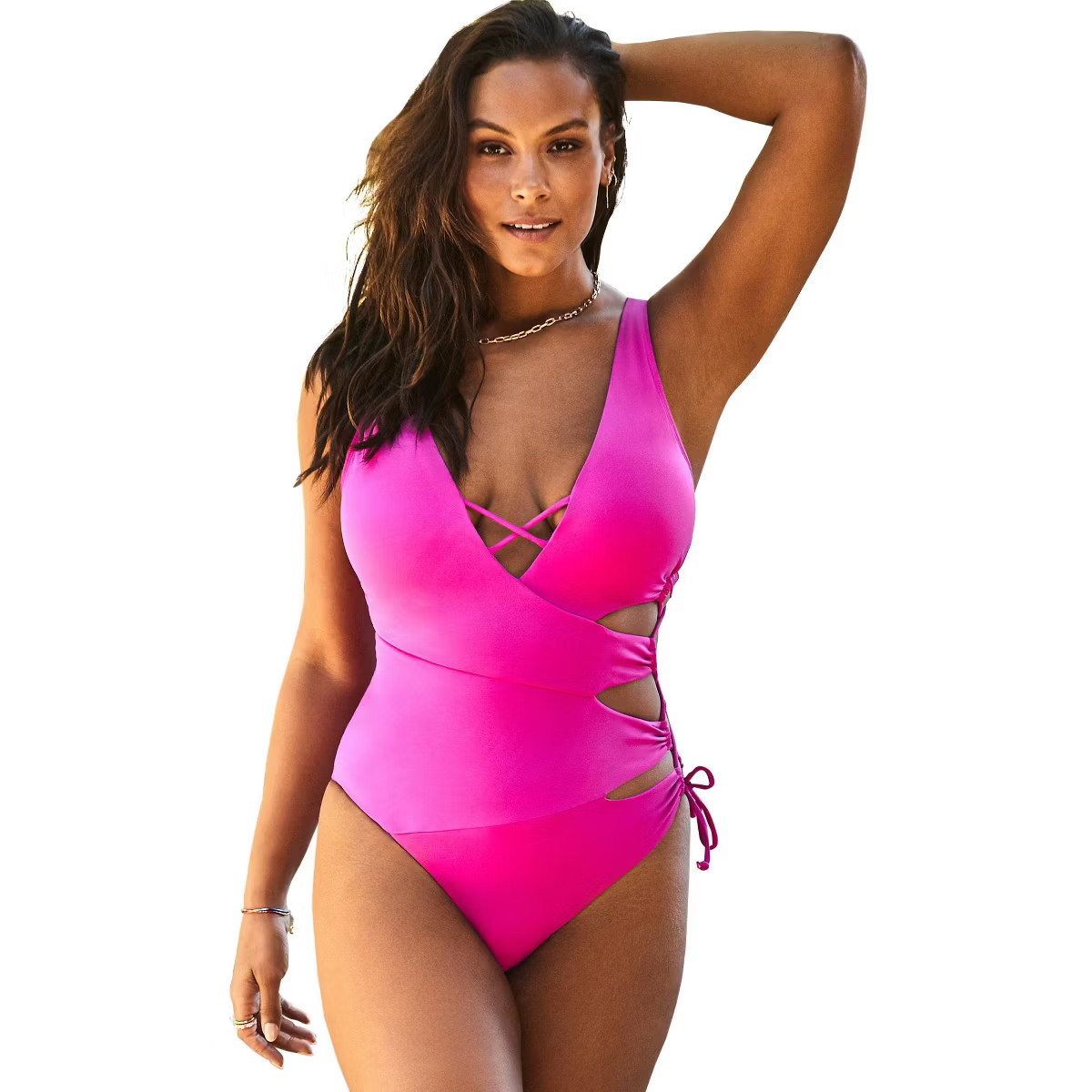 Swimsuits for All Women's Plus Size Cut Out One Piece Swimsuit | Target