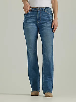 Women's Wrangler® High Rise Bold Boot Jean in Medium Dark | Wrangler