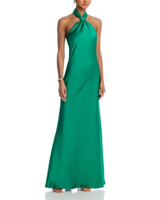 AQUA Knot Halter Gown - Exclusive | Bloomingdale's Women | Bloomingdale's (AU)