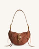 Tessa Suede Shoulder Bag - Dark Birch Brown | JW PEI US