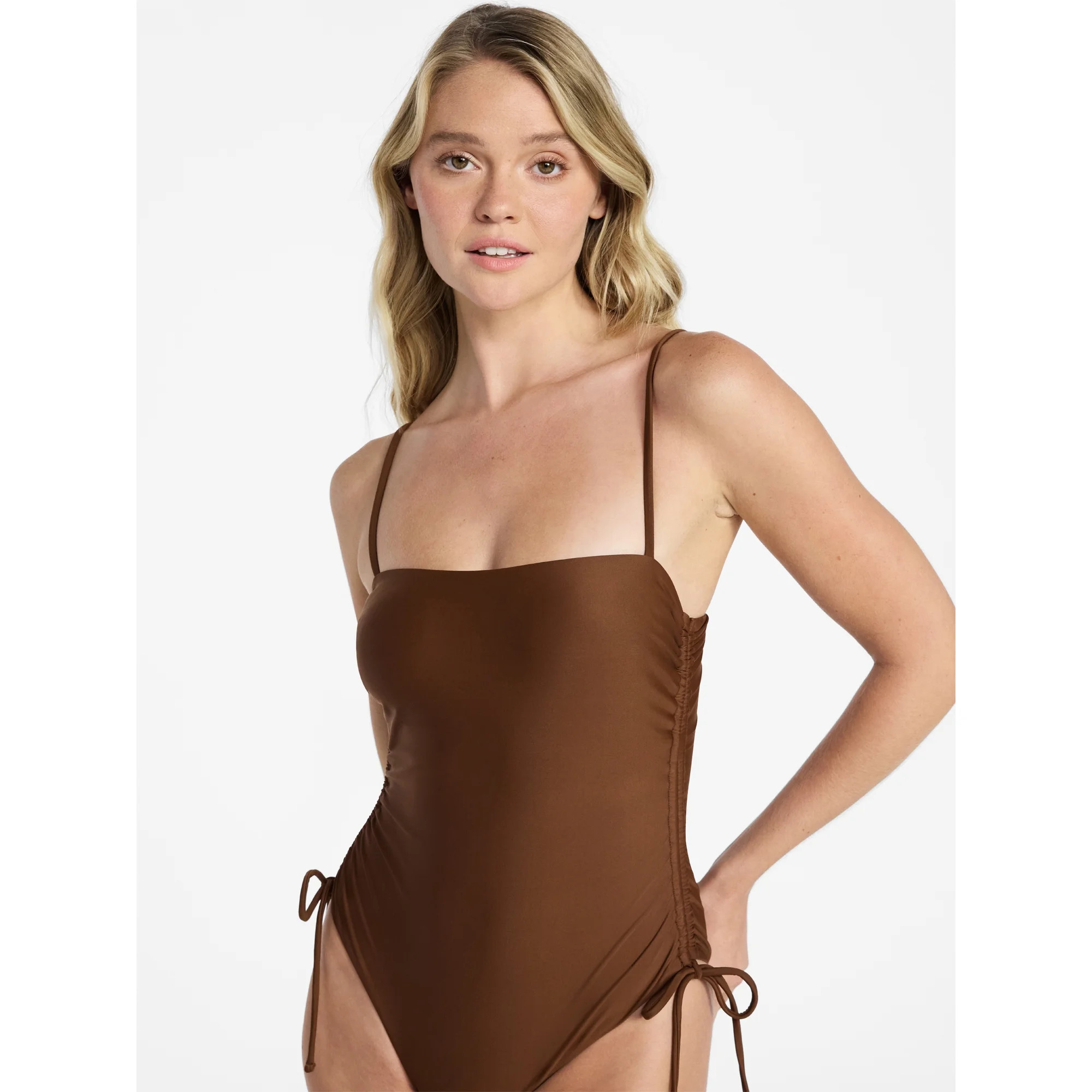 No Boundaries Essentials One-Piece Swimsuit, Women’s XXS-XXL | Walmart (US)