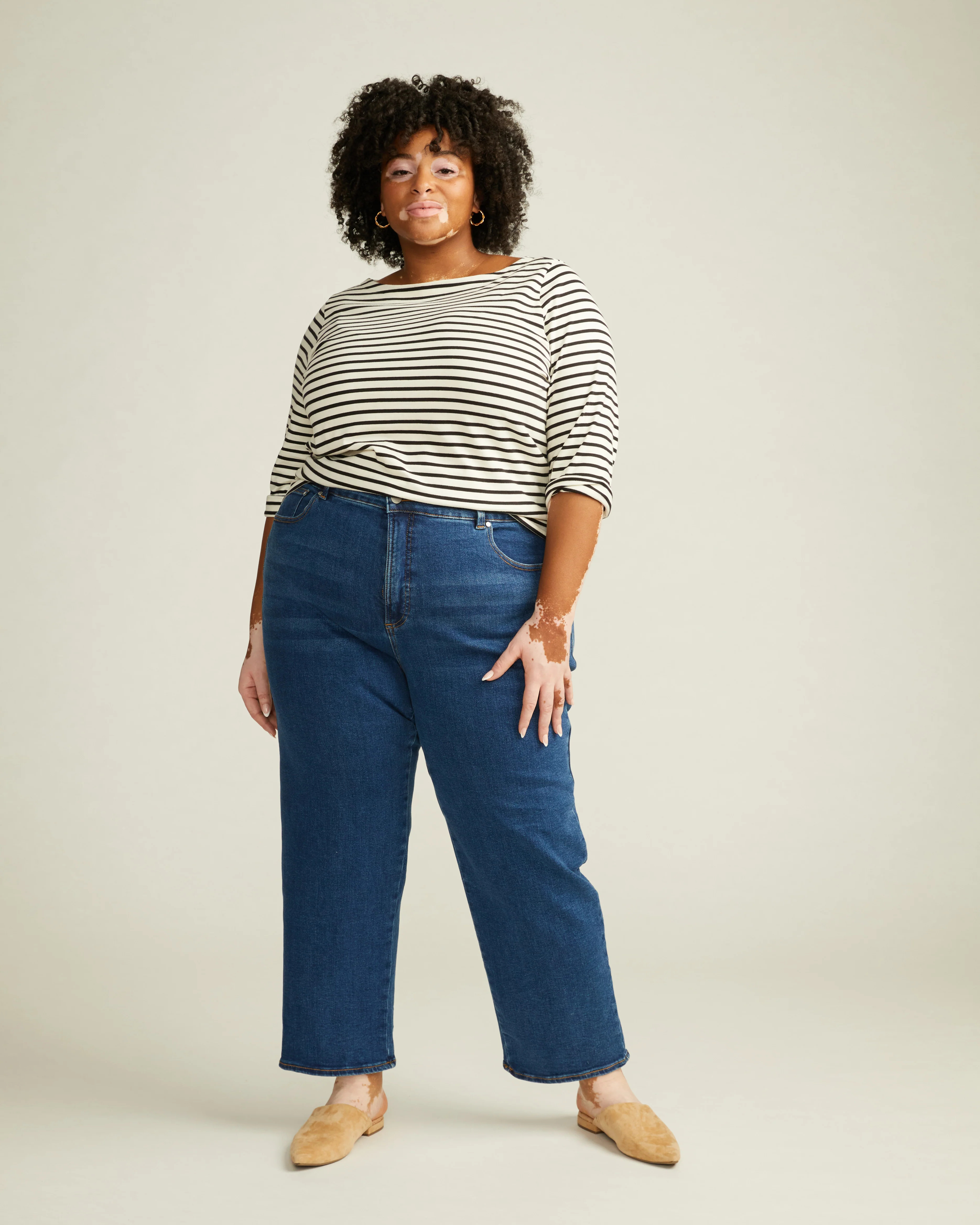 Etta High Rise Straight Leg Jeans 28 Inch - Aged Indigo | Universal Standard