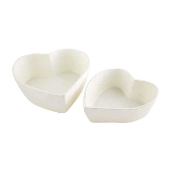 Heart papier mache bowl set | Mud Pie (US)