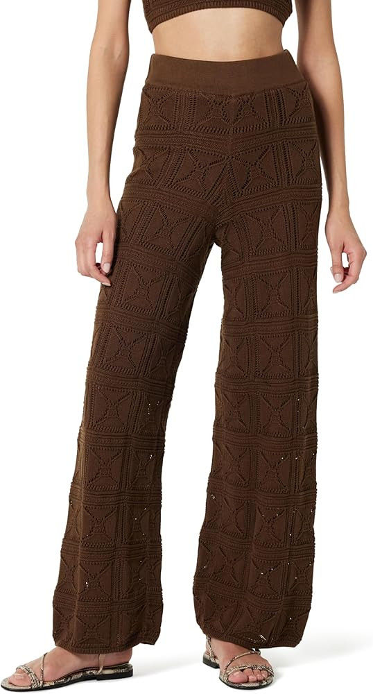 The Drop Women's Diza Pull-On Flare-Leg Crochet Pant | Amazon (US)