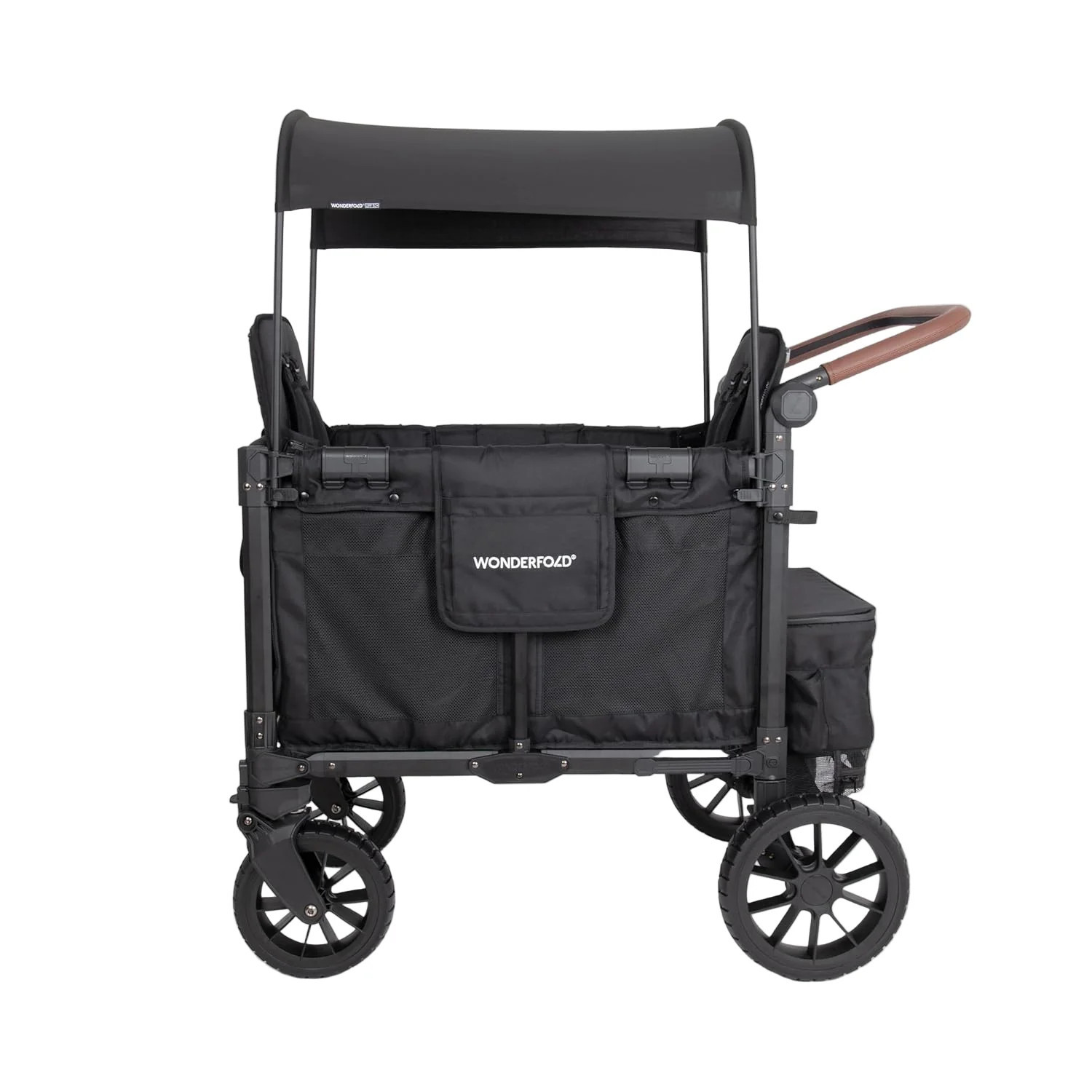 Wonderfold W2 Luxe Pro Double Stroller Wagon, Jet Black, 2 Seater | GoodBuy Gear