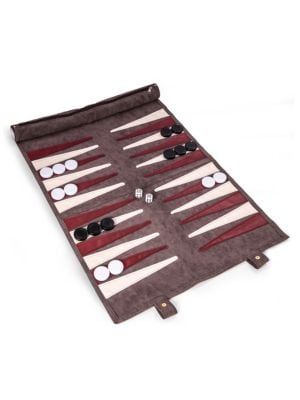 30-Piece Suede Roll-Up Backgammon Travel Set | Saks Fifth Avenue OFF 5TH