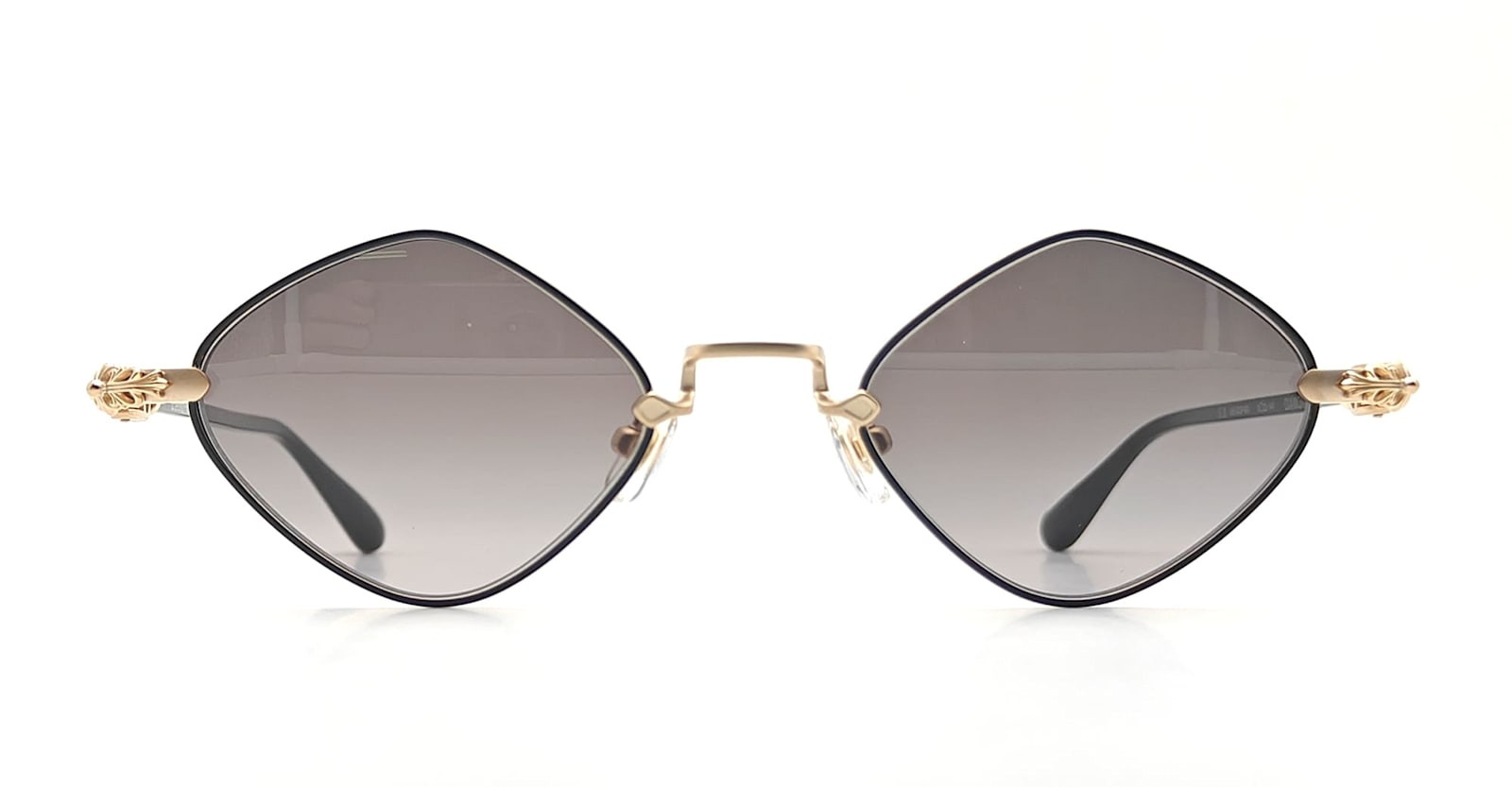 Chrome Hearts Diamond Dog - Matte Black / Matte Gold Plated Sunglasses | Italist.com US