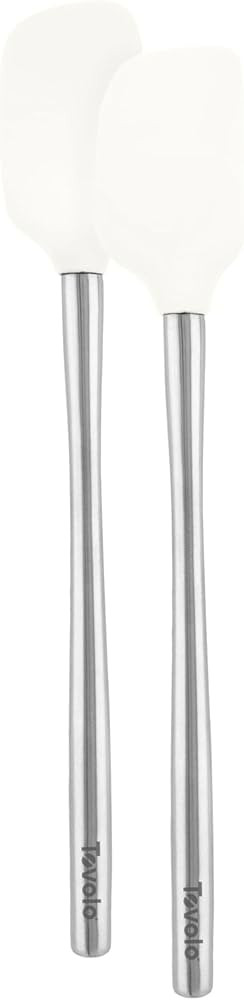 Tovolo Flex-Core Stainless Steel Handled Mini Spatula & Spoonula Set (White), Kitchen Utensil Set... | Amazon (US)