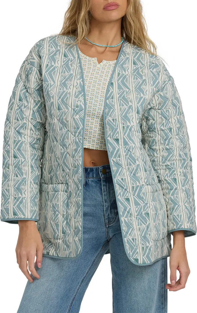 Billabong Day Dreamin Quilted Poplin Shacket | Nordstrom | Nordstrom
