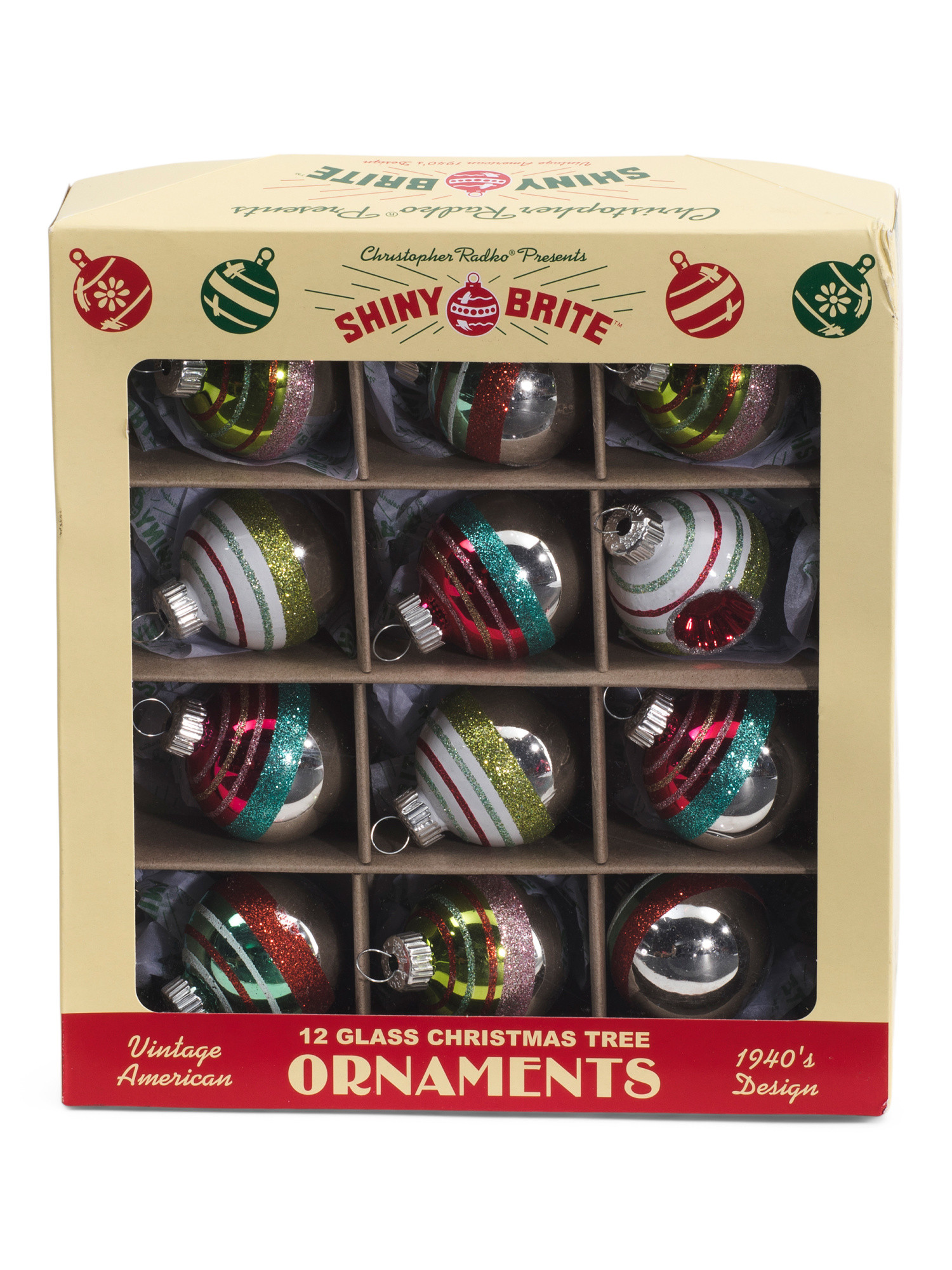 12ct 1.75in Rounds And Reflectors Ornaments | Marshalls