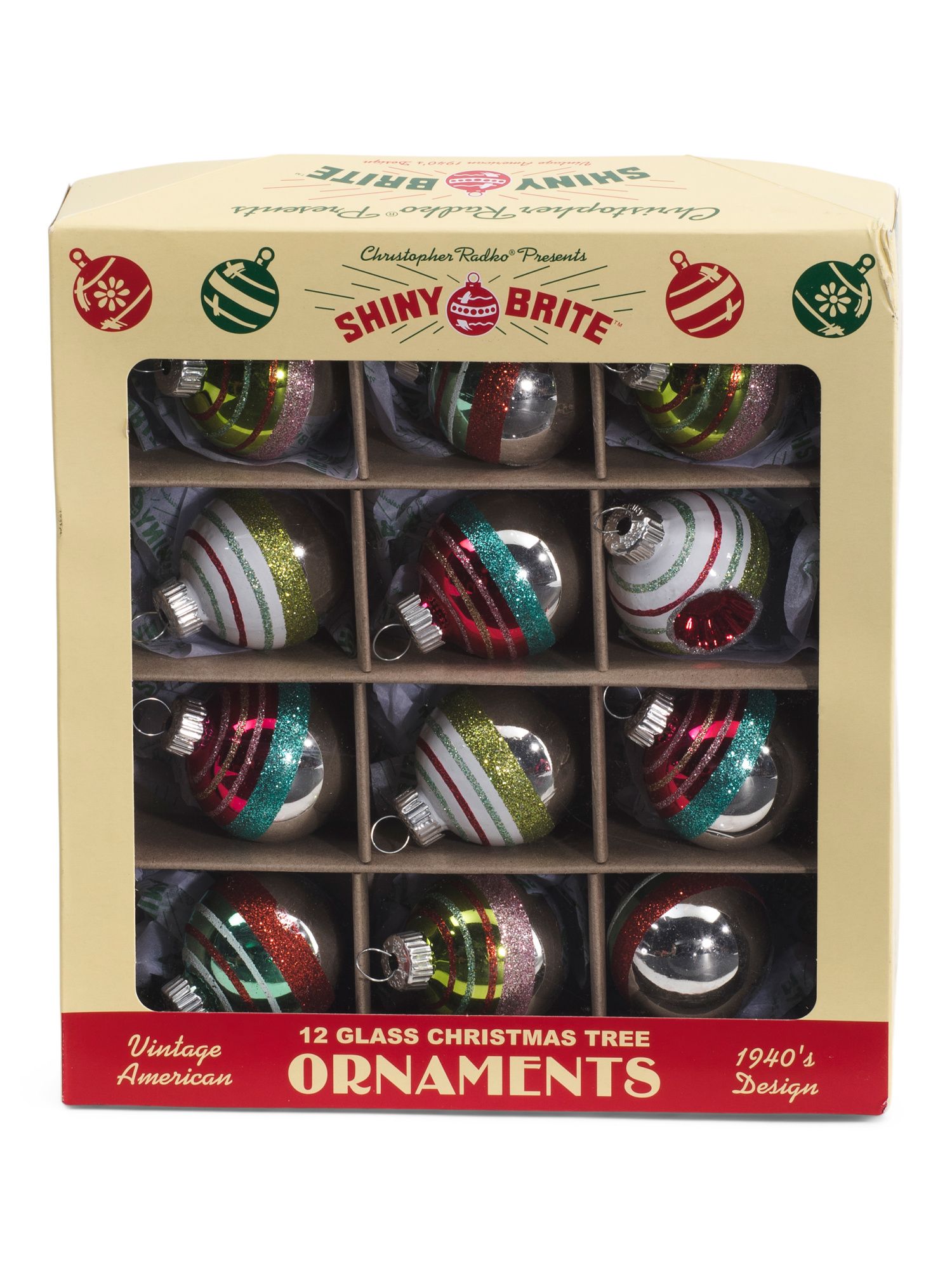 12ct 1.75in Rounds And Reflectors Ornaments | Marshalls