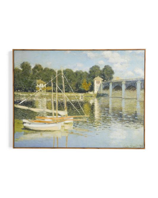 32x24 Monet The Argenteuil Bridge Floater Wall Art | TJ Maxx