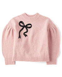 Girls Sequin Bow Sweater - pink | The Children's Place