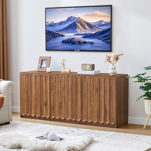 ORRD Sideboard Buffet Cabinet with Storage, Low Storage Cabinet Modern Wooden Accent Credenza Con... | Amazon (US)