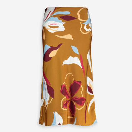 Brown Floral Skirt | TK Maxx