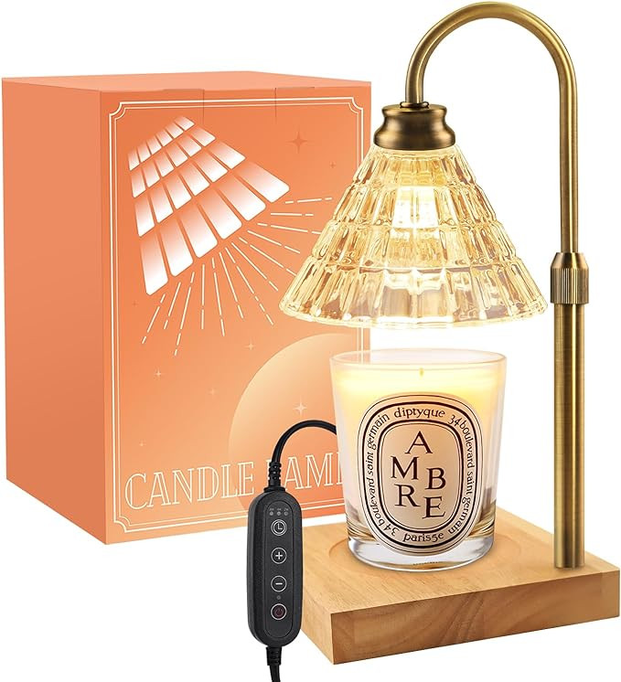 Candle Warmer Lamp with Dimmer, 2H/4H/8H Timer, Compatible with Yankee Candle Large Jar Candle, H... | Amazon (US)