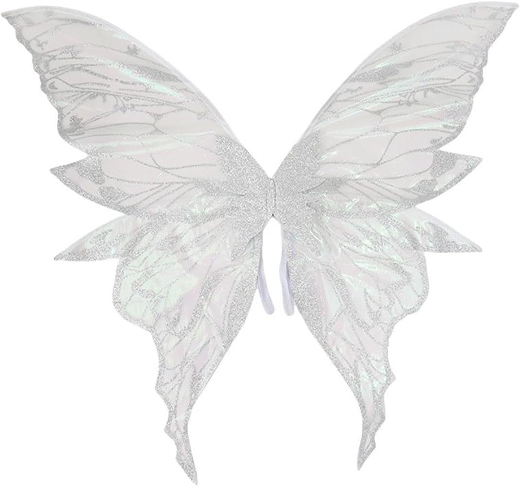 Adult Fairy Wings, Shiny Transparent Angel Wings, Halloween Costume Accessory | Amazon (US)