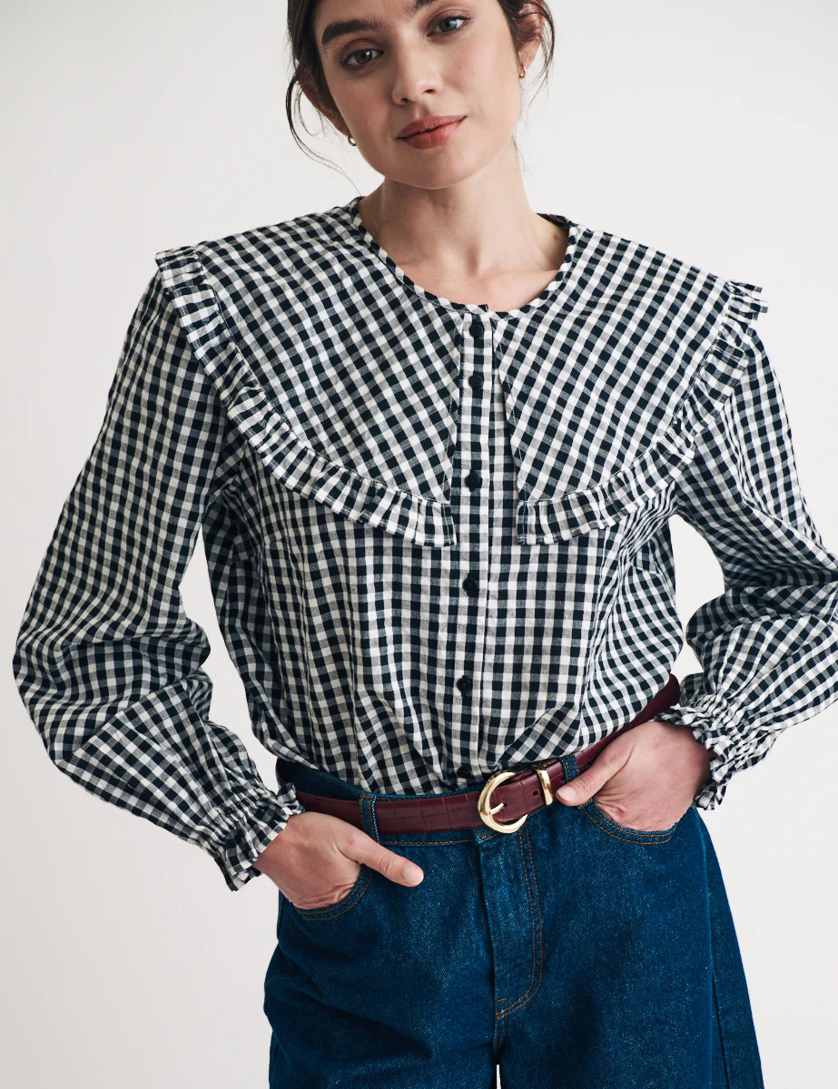 Black Gingham Peter Pan Collar Blouse
  

  
    £65.00 | Nobody's Child