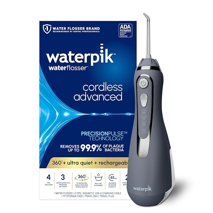 Waterpik Cordless Advanced 2.0 Water Flosser For Teeth, Gums, Braces, Dental Care With Travel Bag... | Amazon (US)