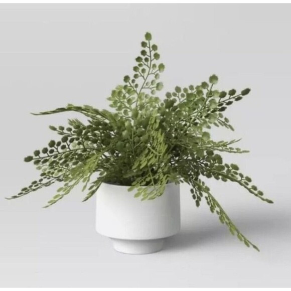 Threshold 14” Faux Fern Modern Ceramic Pot Artificial Arrangement - New | Poshmark