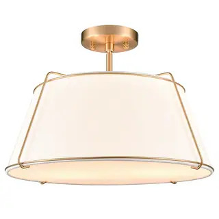 Light Society Lise Ceiling Light - Antique Brass/White | Bed Bath & Beyond