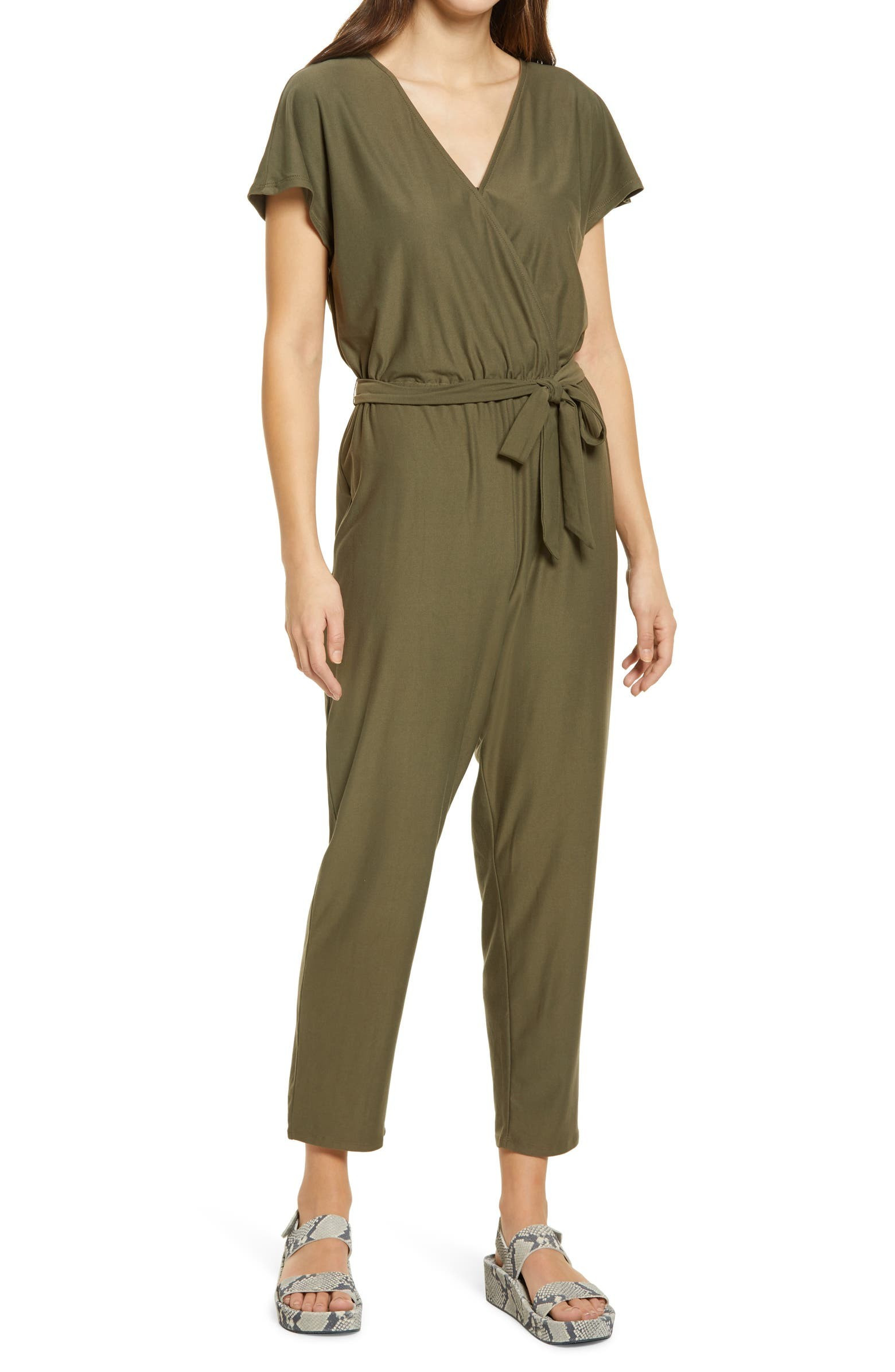 Belted Jersey Jumpsuit | Nordstrom
