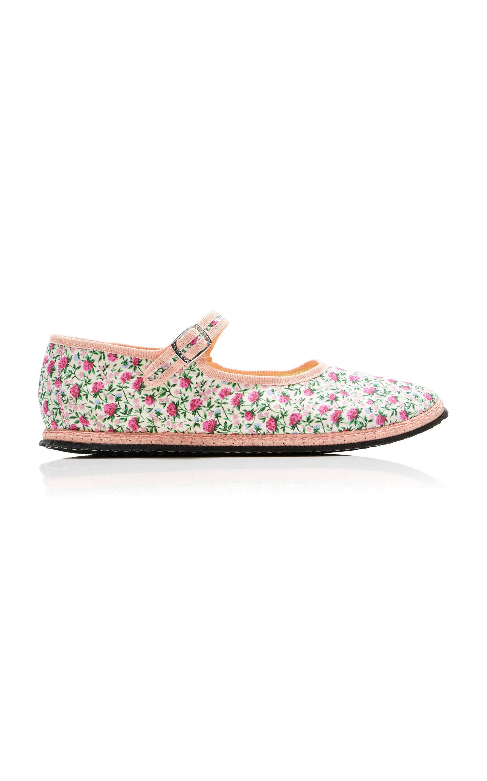 ViBi VENEZiA Exclusive Riviera Floral Canvas Mary Jane Flats - Moda Operandi | Moda Operandi (Global)
