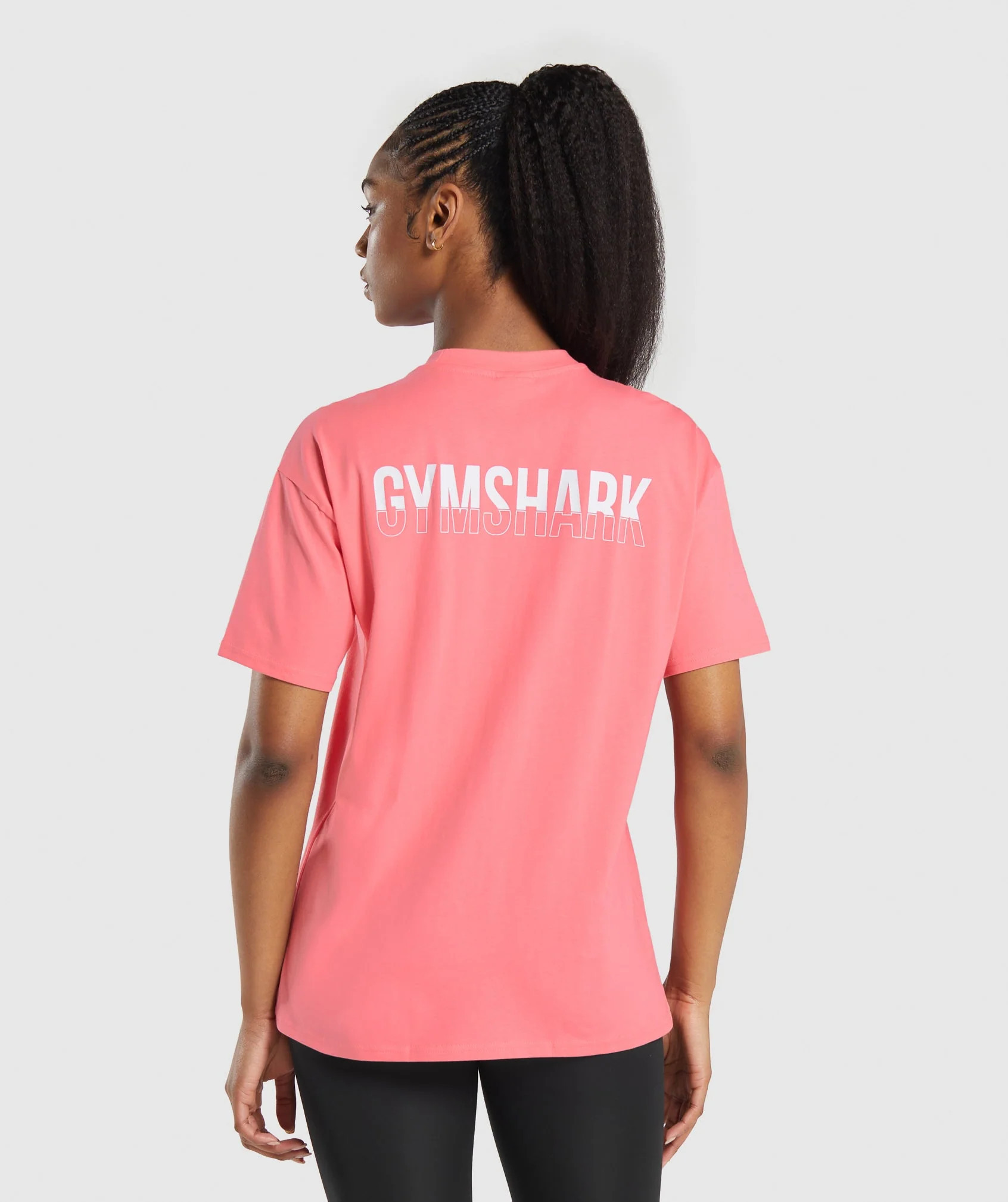 Gymshark Fraction Oversized T-Shirt - Fresh Pink | Gymshark CA