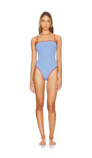 Strapless One Piece in Blue & Fiery Red | Revolve Clothing (Global)