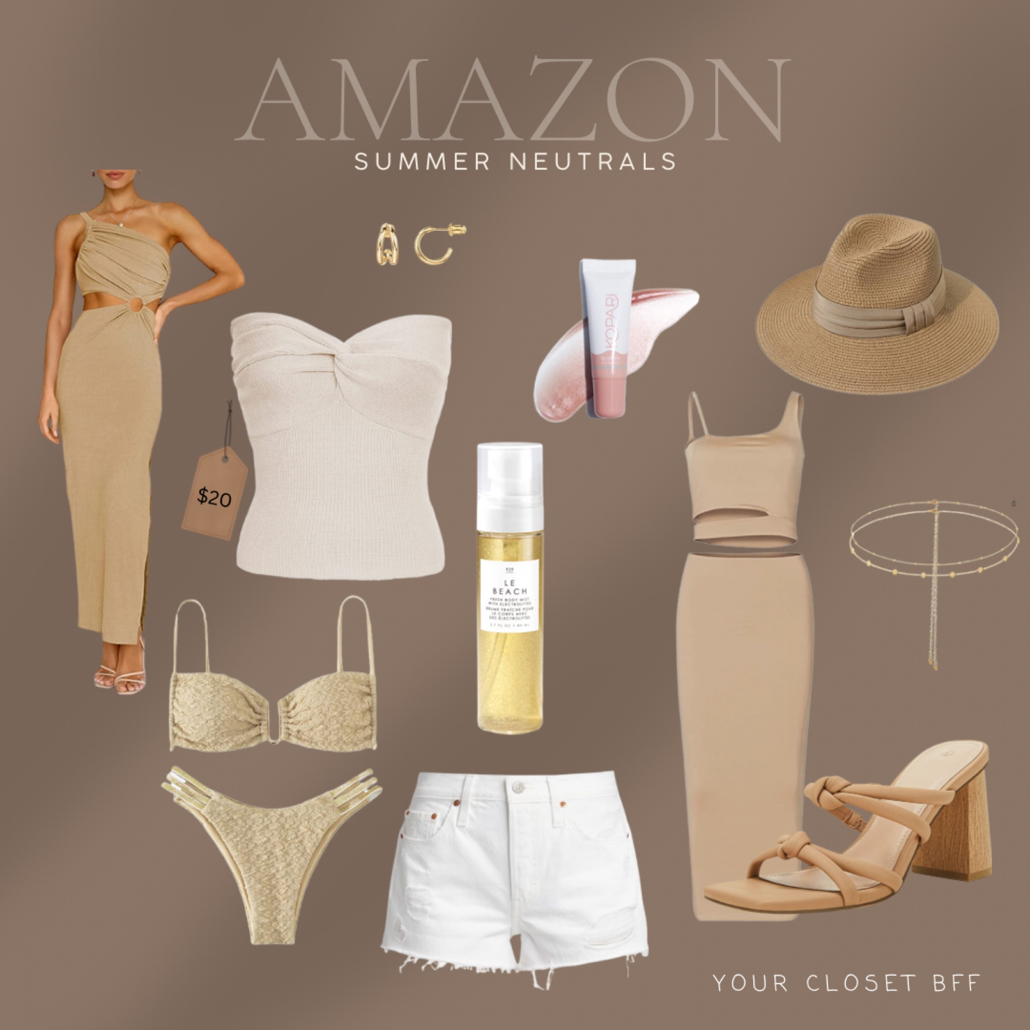 Amazon Summer Finds that you need in neutral aesthetic. The cutest set, cut out dress and heels with the best smelling beach body spray! 

#neutralaesthetic #summer2023 #vacationstyle levishorts #fedora #amazonfashion #amazonfinds

#LTKsalealert #LTKbeauty #LTKunder50