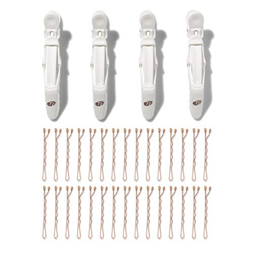 T3 Clip Kit with 4 Alligator Clips and 30 Rose Gold Bobby Pins | Section Hair for Easier Blow Drying and Styling for All Hair Lenths | Amazon (US)