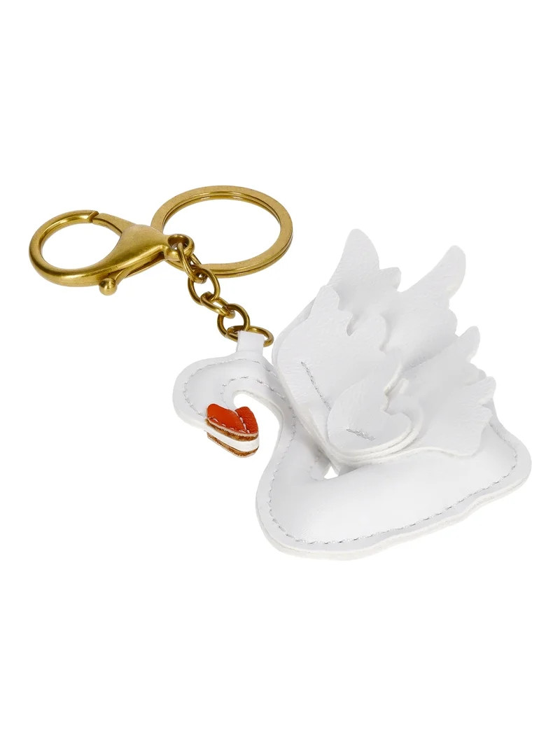 No Boundaries Women's White Swan Bag Charm, White | Walmart (US)